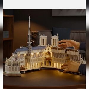 4D Build Architect Series: Notre-Dame 317 pc Puzzle Model Kit with LED Lights